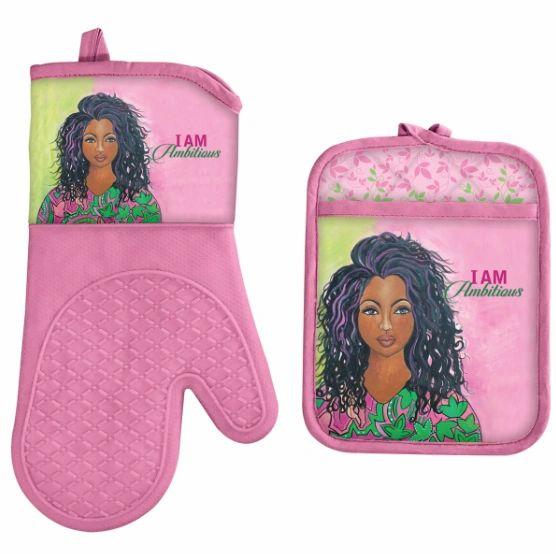 I Am Ambitious' Oven Mitts