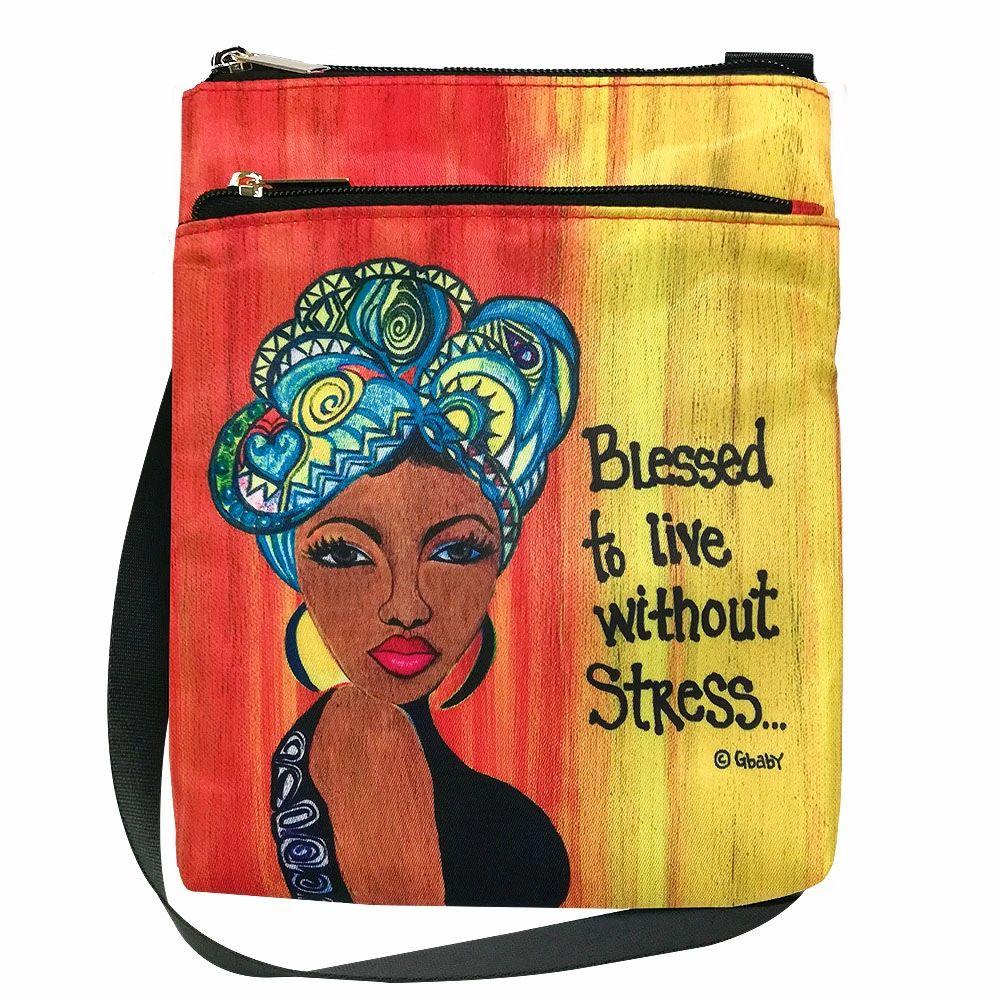 Blessed To Live Without Stress Travel Bag