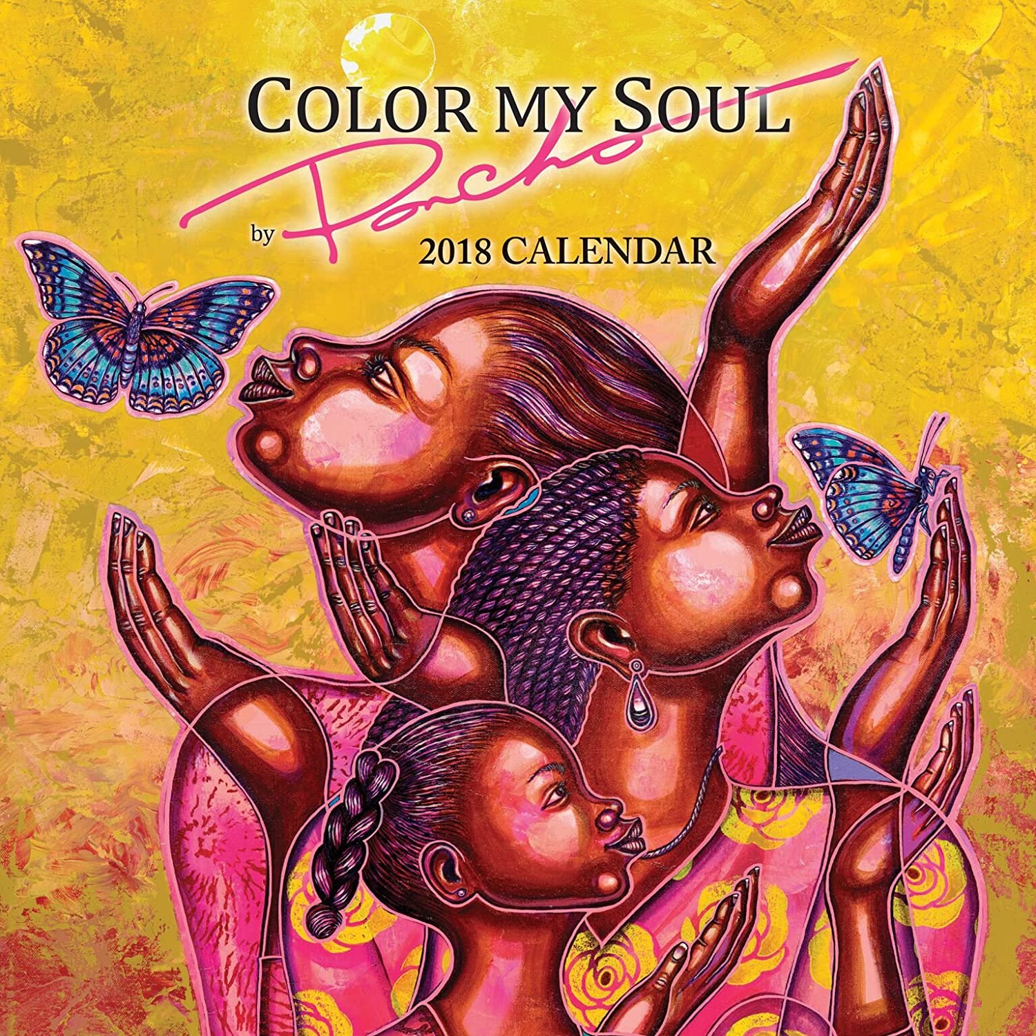  Color your soul in the strong hues of history, family, love, music and unity. The 2018 "Color My Soul" African American calendar by Larry "Poncho" Brown combines past and present to create a sense of realism, mysticism, and beauty. Admirers of his work often site rhythm, movement, and unity, as favorite elements in his art. His work adorns the walls of the likes of Dick Gregory, Anita Baker, and Susan Taylor just to name a few. Features monthly religious scripture.2018 Color My Soul Calendar - NEW -