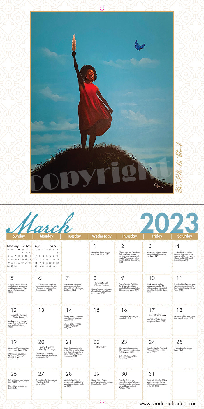 2023 Freedom African American Wall Calendar by Jerome White