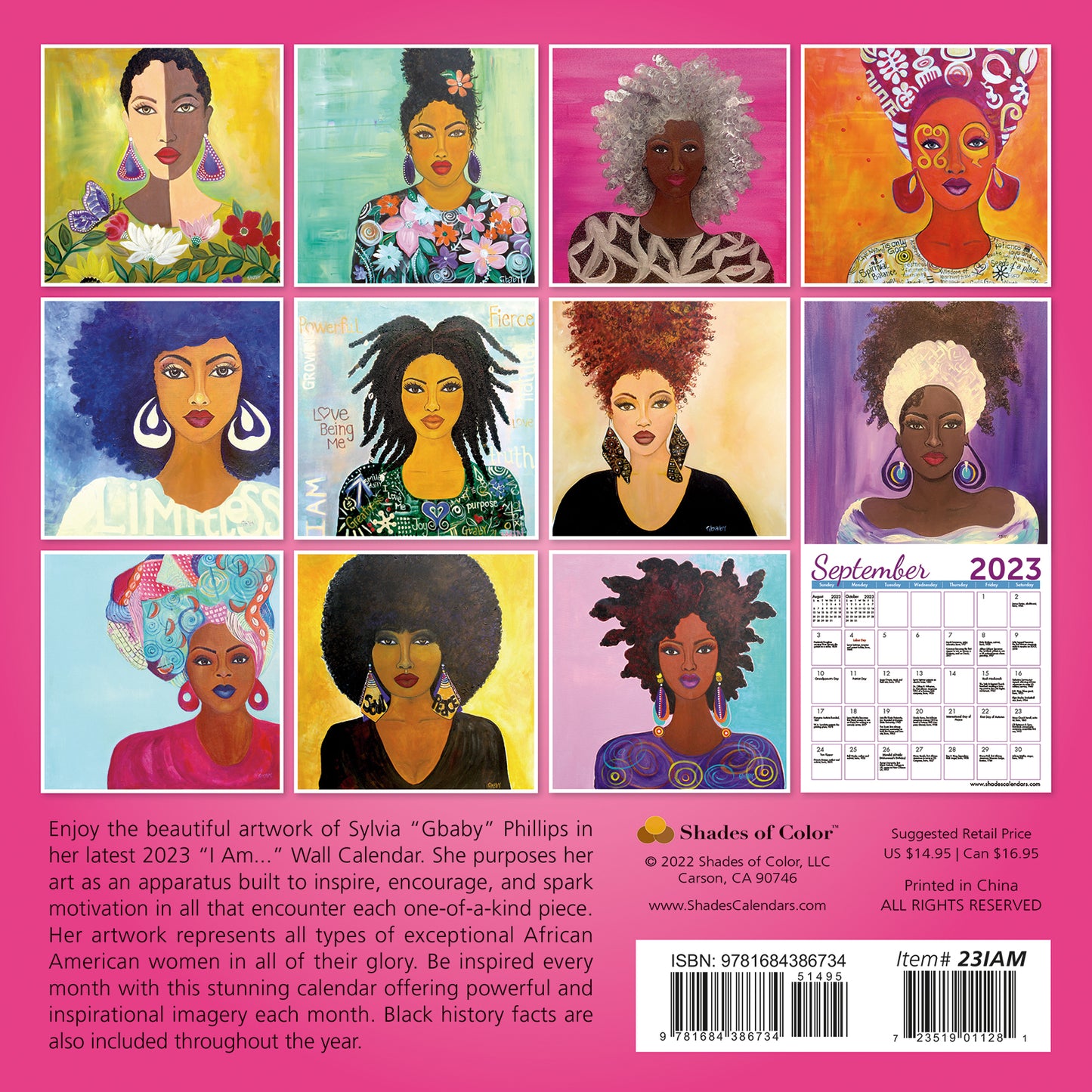 2023 I Am Enough Wall Calendar by Sylvia “Gbaby” Cohen