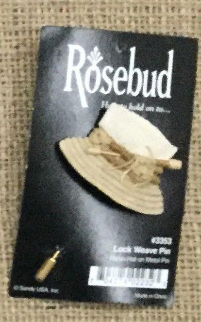 Lock Weave Rosebud Hat Pin