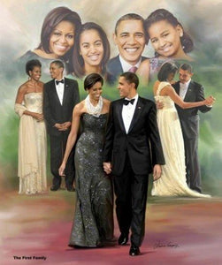 Obamas - The First Family print by Wishum Gregory