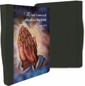 The Lord Is Near Praying Hands Bible Cover