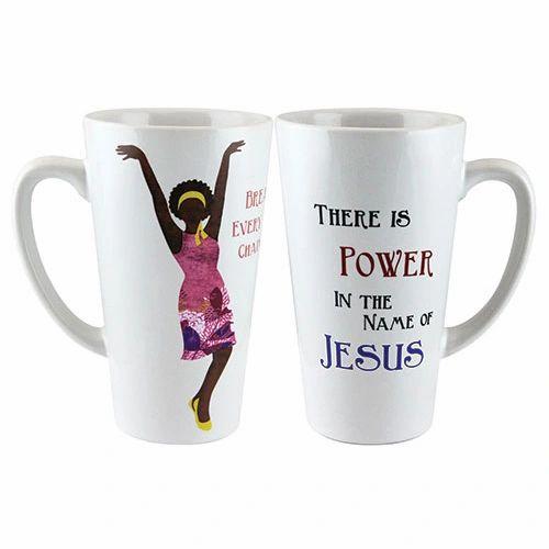 There is Power in the Name of Jesus Latte Mug