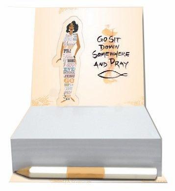 Pop-Up Art Note Cubes. African American Stationery Collection. 200 ready to tear out blank sheets with pencil and unique pop-up art inside. Great for home, school, or office. Features Black Art by Cindi Wallace.