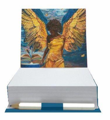 Pop-Up Art Note Cubes  Stationery Collection. 200 ready to tear out blank sheets with pencil and unique pop-up art inside. Great for home, school, or office. Features Black Art by Buena Johnson.