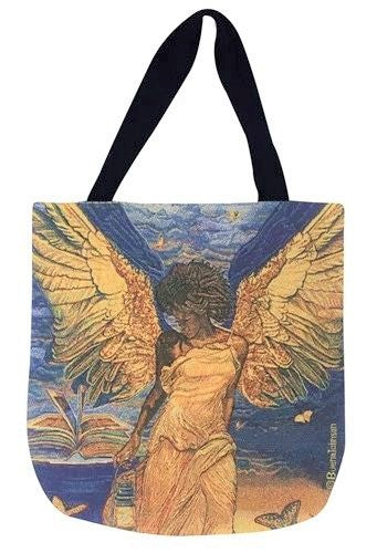Angelic Guidance Woven Tote Bag