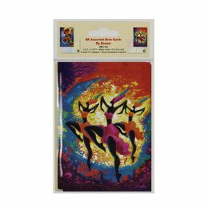 Designer blank note cards featuring the art of Shakor. Included are eight African American thank you cards (2 designs). Each greeting card is designed to make sure the recipient feels valued and appreciated.  The thank you cards measure 5.1875x3.625 inches in size. Yellow envelopes included.