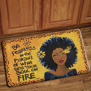 Be Fearless .....Soul On Fire Interior Floor Mat