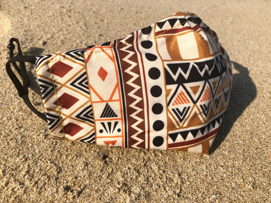 GEOMETRIC MUD CLOTH FACE MASKS (SET OF 2)