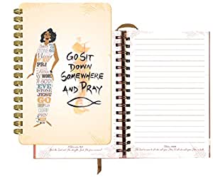 140 lined pages with ribbon bookmark, elastic band closure and a clear zippered pouch for small objects. Additionally our African American journals include an inspirational scripture at the bottom of each page. Great for home, school, or office - just in time for a unique Back To School Black-Themed School Supply.