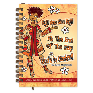 2022 God's In Control Weekly Inspirational Planner by Kiwi McDowell