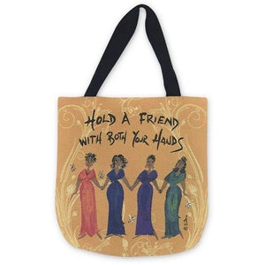 Hold A Friend Tote Woven Tote Bag