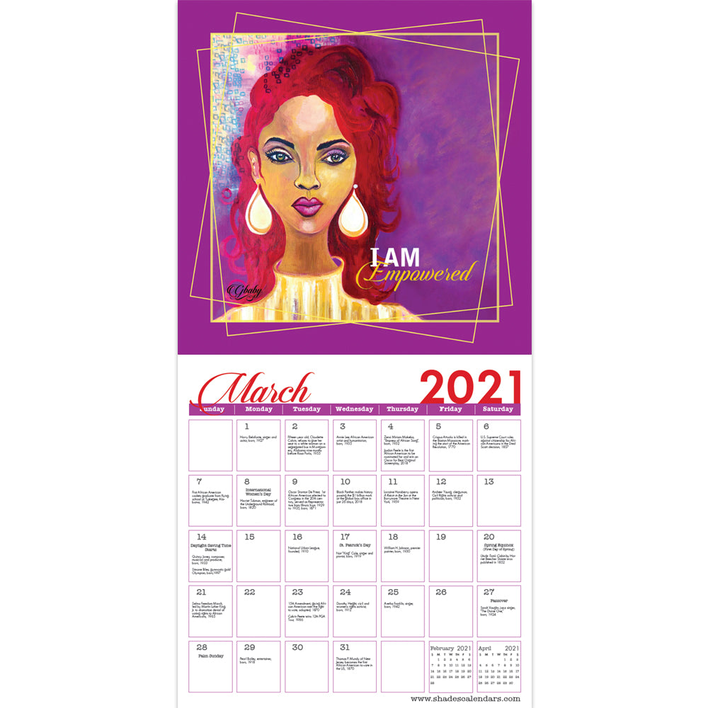 2021 "I AM FREE" 2021 Calendar by Sylvia “Gbaby” Cohen