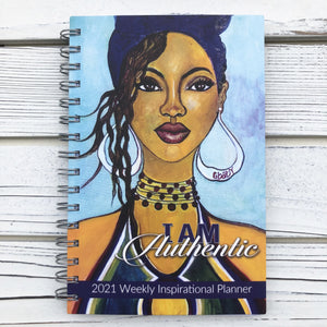 2021 "I AM AUTHENTIC" 2021 Inspirational Planner by Sylvia “Gbaby” Cohen