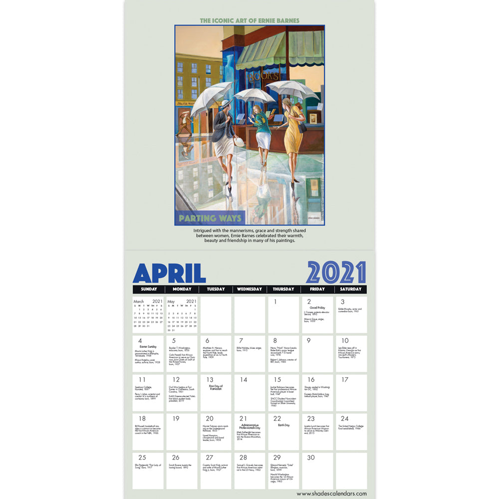 2021 "THE ICONIC ART OF ERNIE BARNES" 2021 Calendar