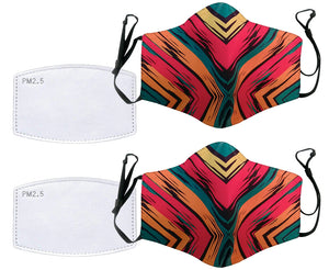 SUNSET STRIPES FACE MASKS (SET OF 2)