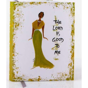 4.125 x 5.375 small journal includes 144 lined pages inside. Great small note book for the purse, car or office. Featuring African American art from renowned artist, Cidne Wallace. Perfect for the thinker on the go!