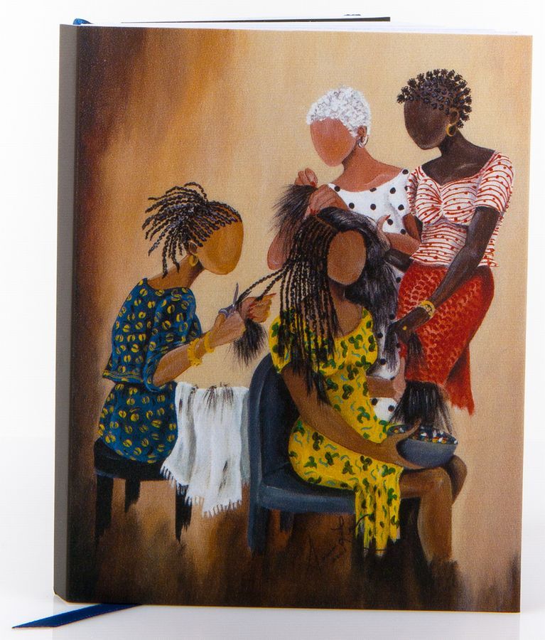 4.125 x 5.375 small journal includes 144 lined pages inside. Great small note book for the purse, car or office. Featuring African American art from renowned artist, Annie Lee